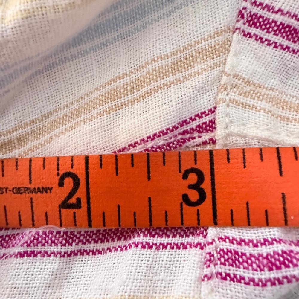 Gap Linen Lightweight Pull On Elastic Waistband Short Dotted Sun Stripe NWT - Picture 7 of 8